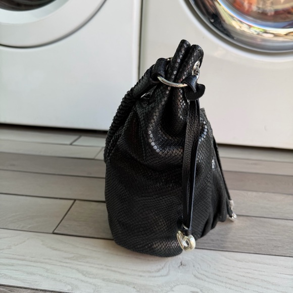 Brighton Black snake Textured Shoulder Bag - Picture 9 of 13